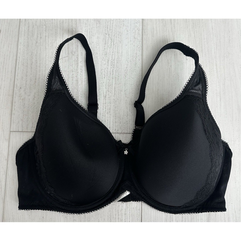 Wacoal‎ Retro Chic Full Figure Contour Bra Sz 38D Style 853186 Black
